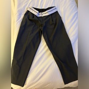 Zara charcoal dark grey pleated dress pants